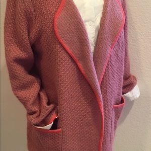Basler Pink Sweater Coat NWOT